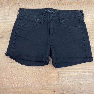 Madewell Black Jean Shorts